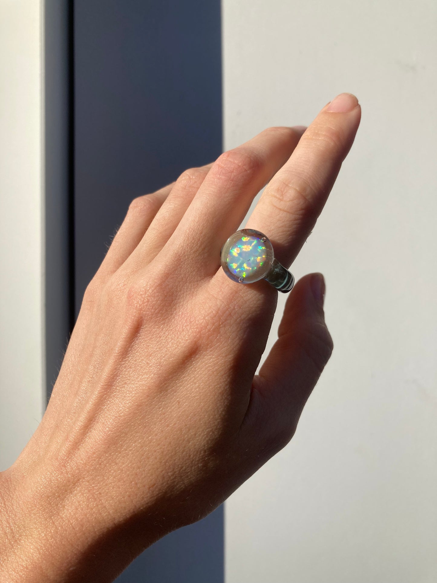 Large Oval Opal Ring