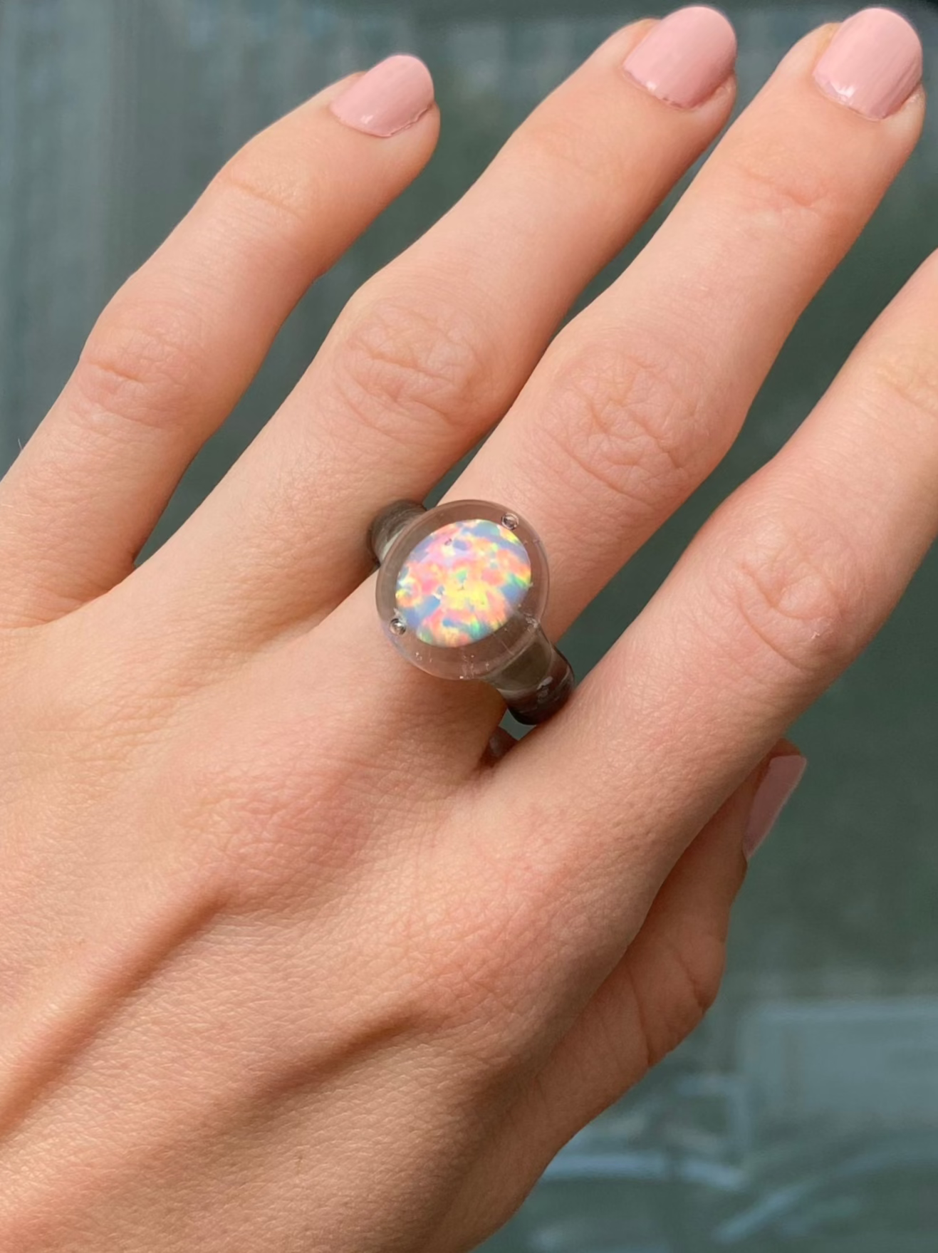 Large Oval Opal Ring