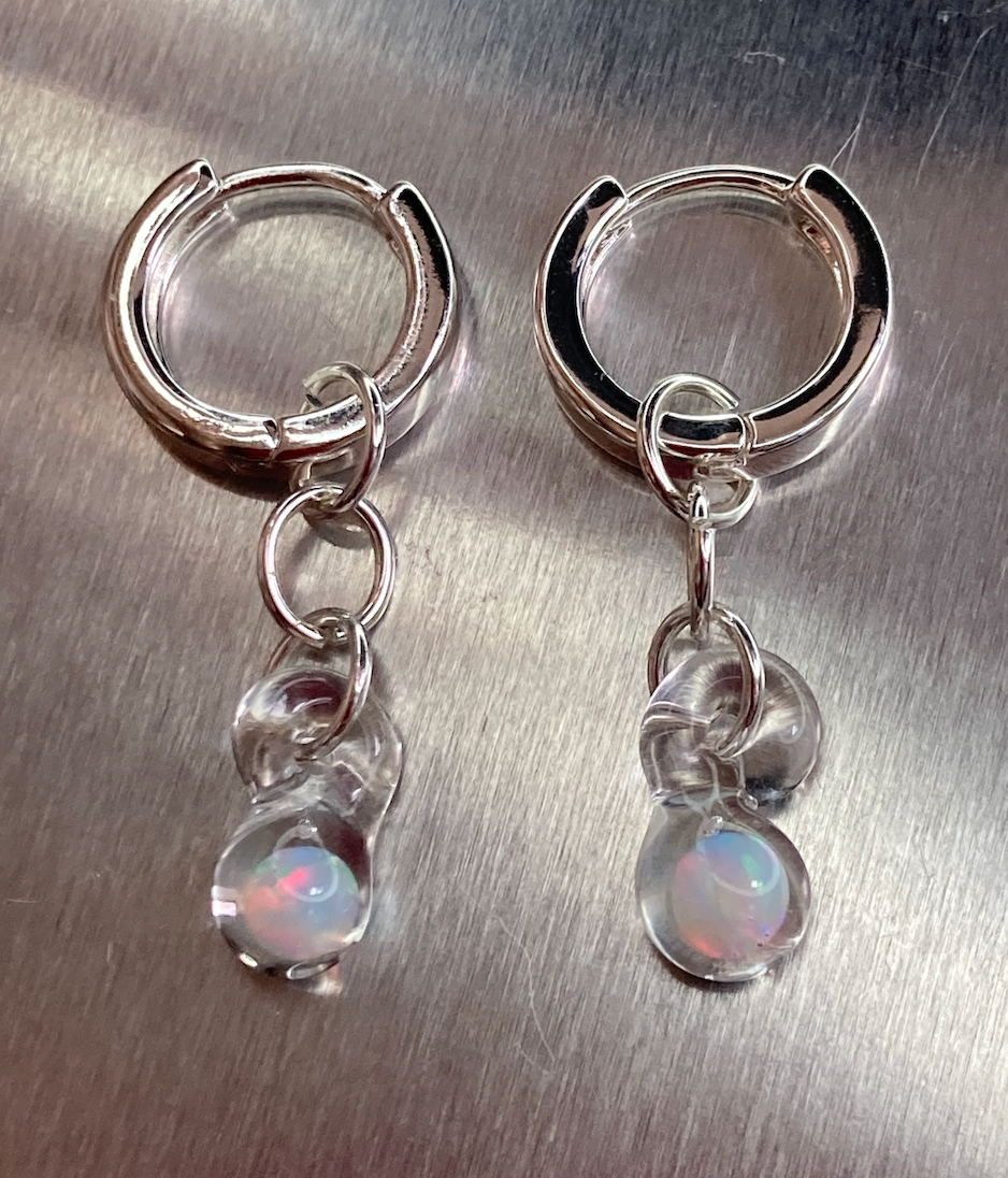 Tiny Baby Opal Earrings