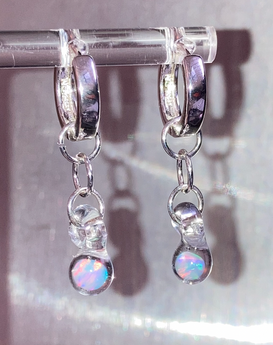 Tiny Baby Opal Earrings